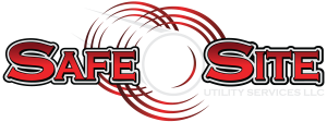 Safe Site Logo in Negative - Red and White